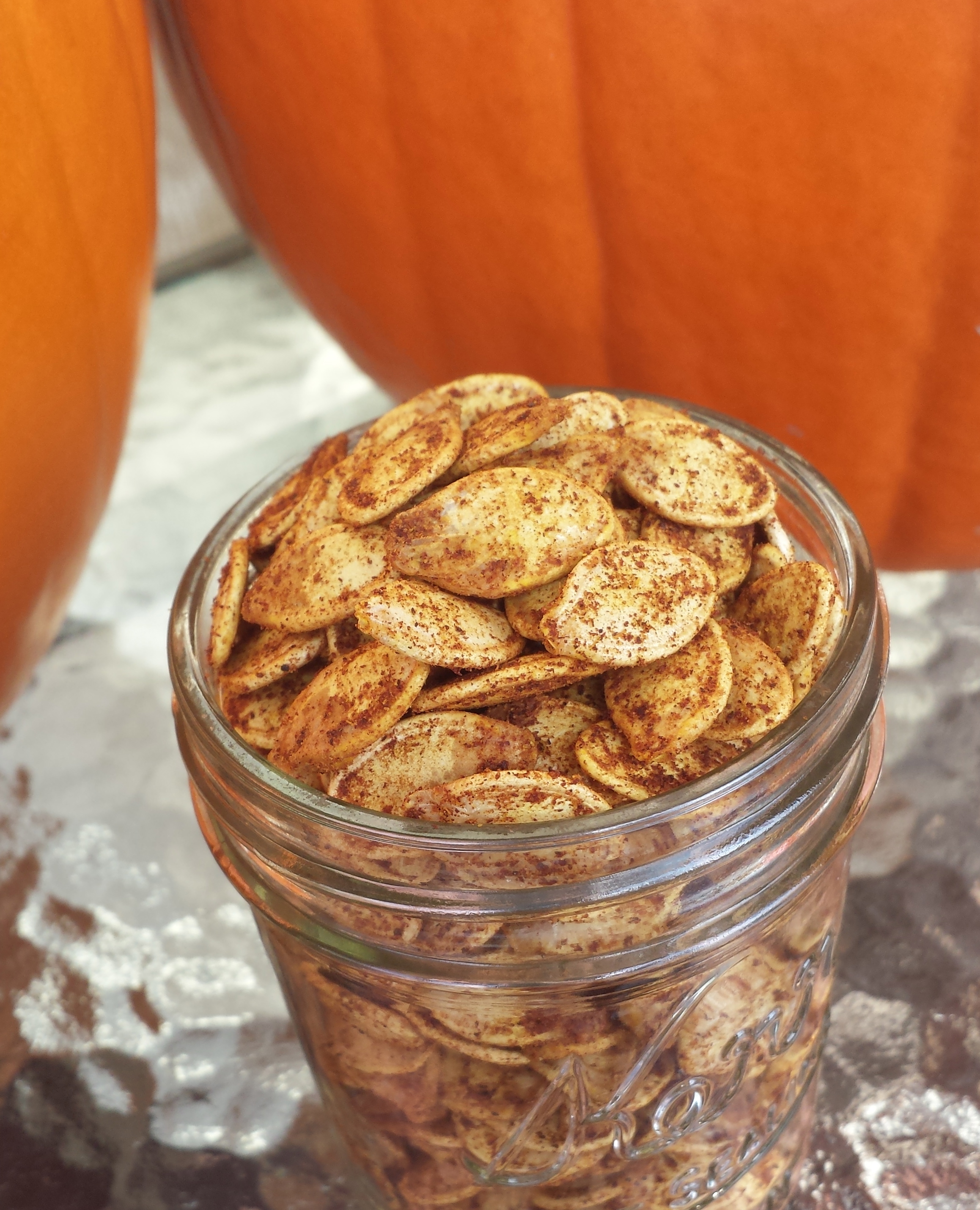 Turmeric Cinnamon Roasted Pumpkin Seeds