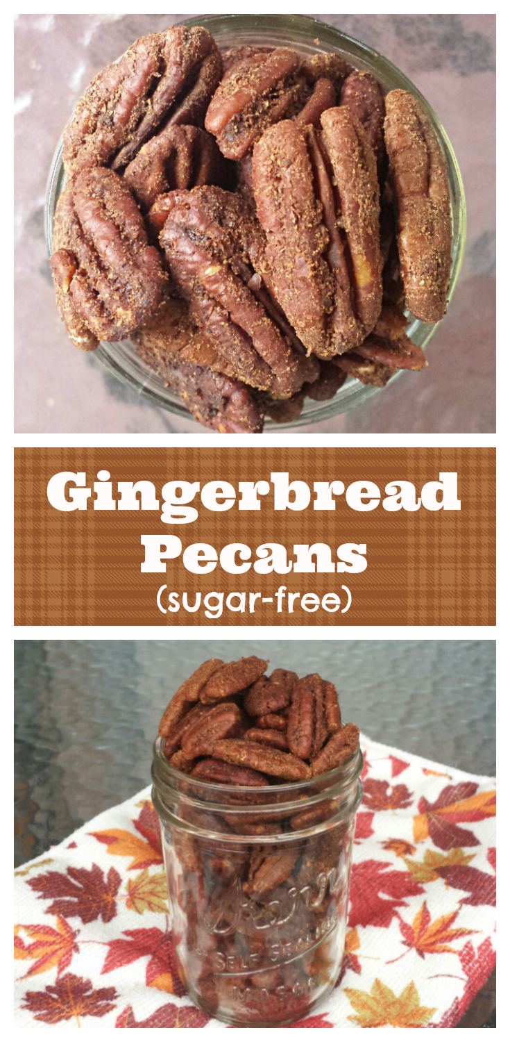 Gingerbread Candied Pecans (sugar-free)