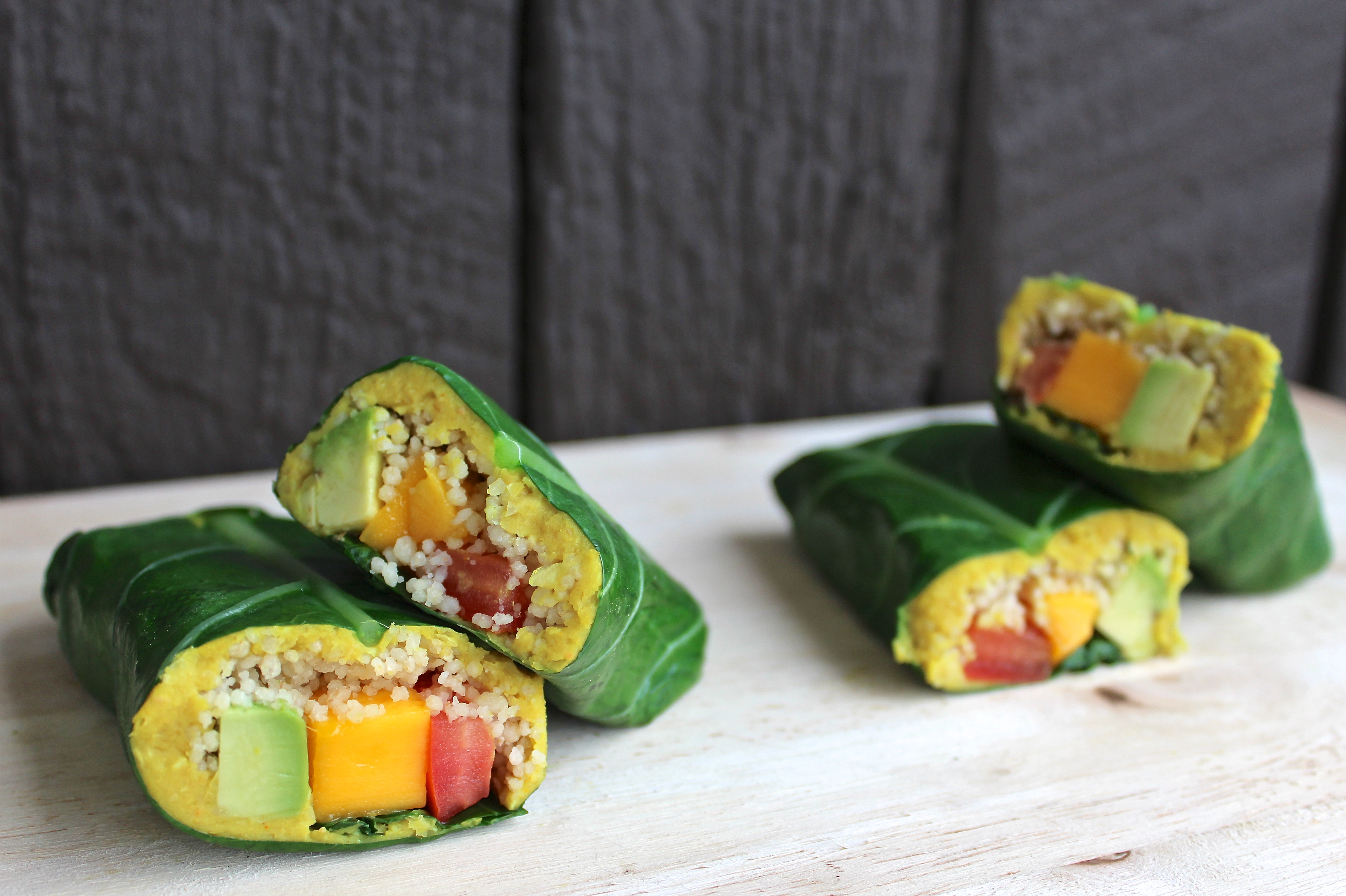 Rainbow Collard Green Wraps