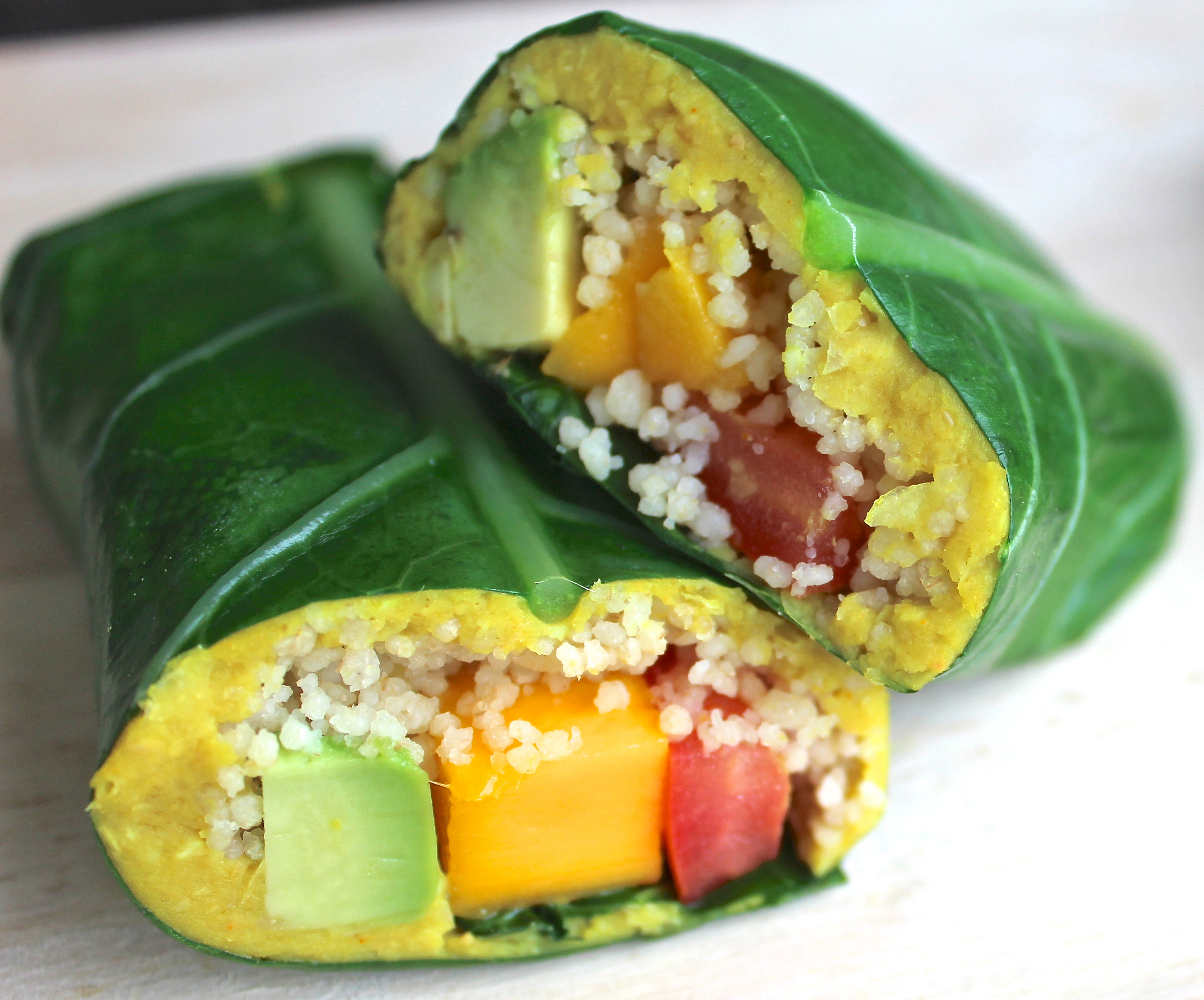 Rainbow Collard Green Wraps