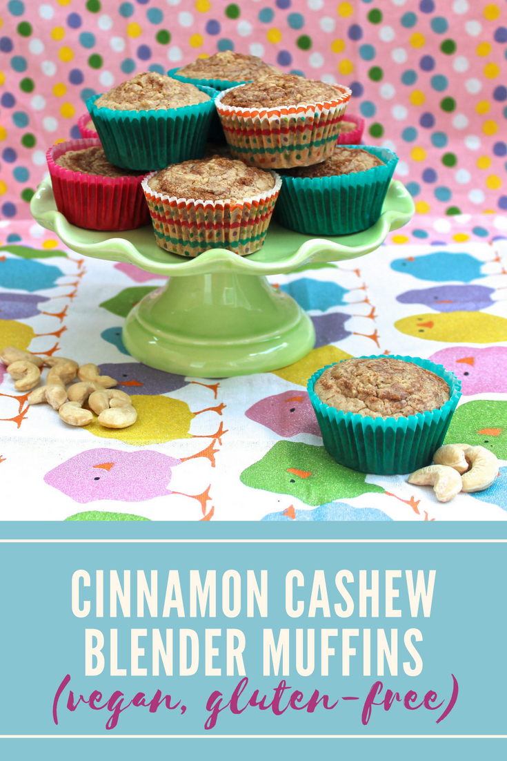 Cinnamon cashew blender muffins (gluten-free, vegan, low-glycemic)