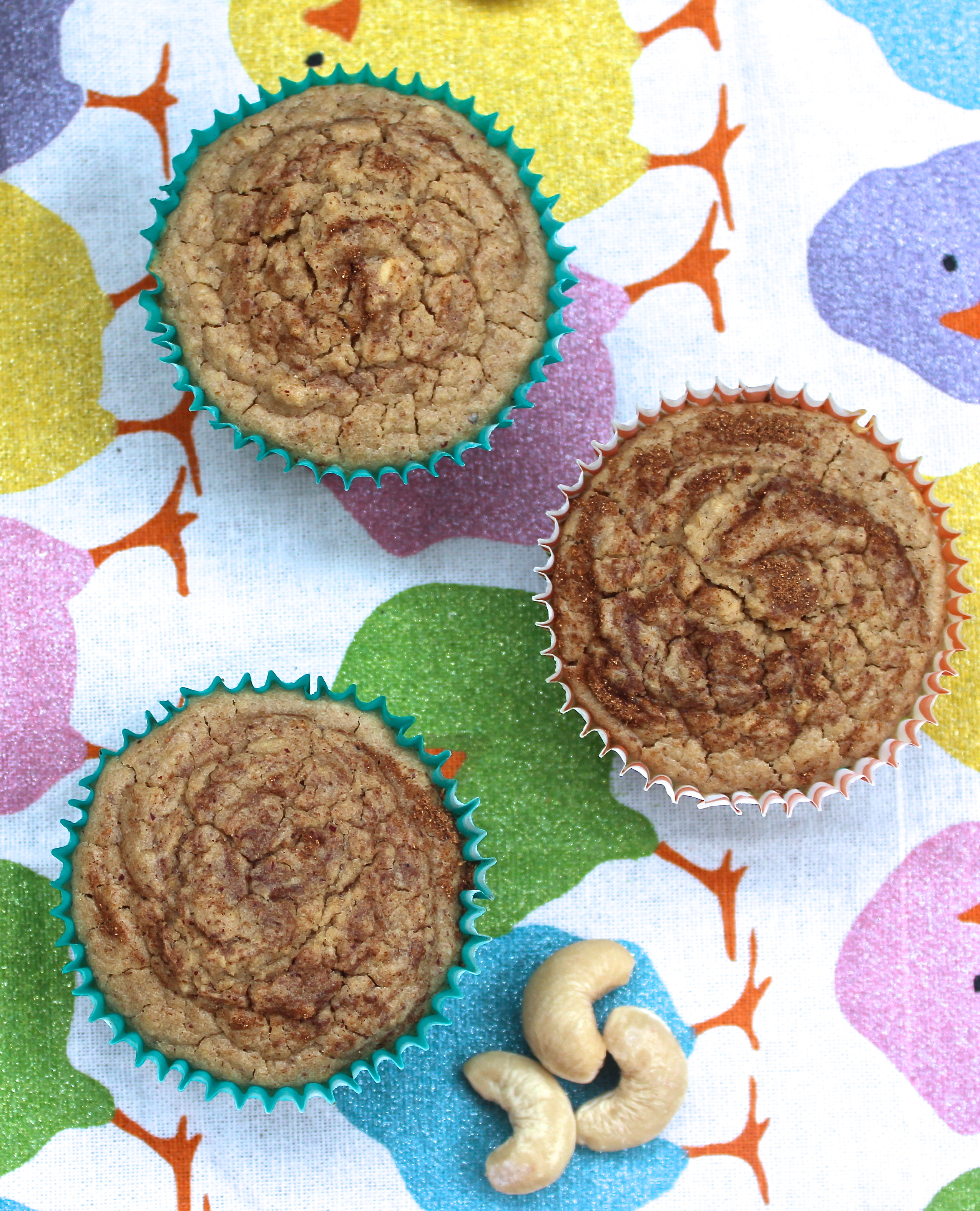 Cinnamon Cashew Blender Muffins (Low-Glycemic, Gluten-Free)