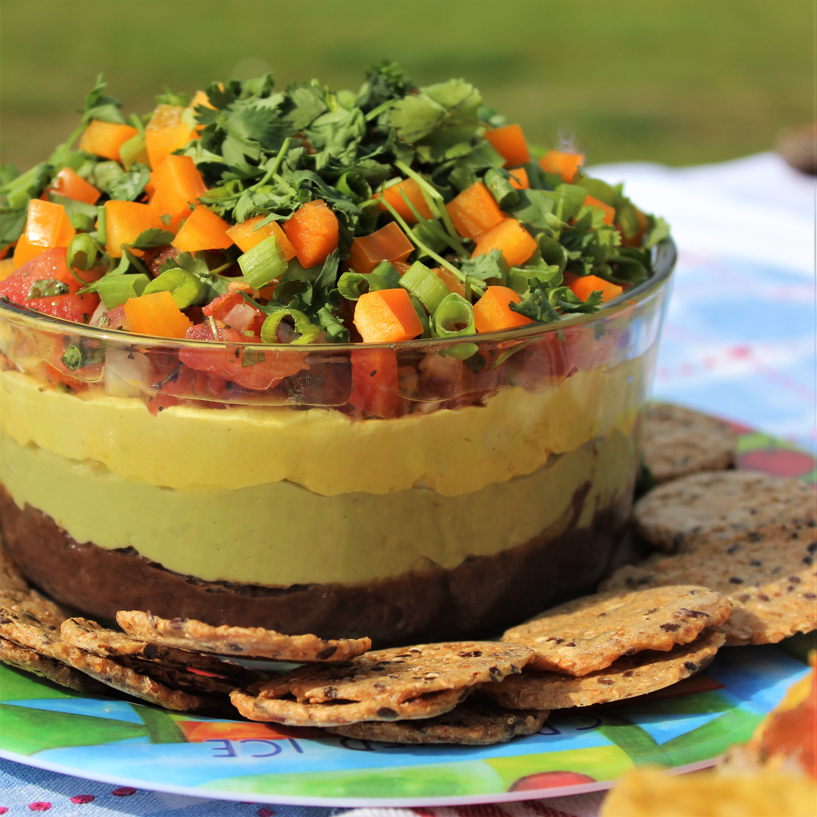 Healthy Vegan Seven-Layer Dip